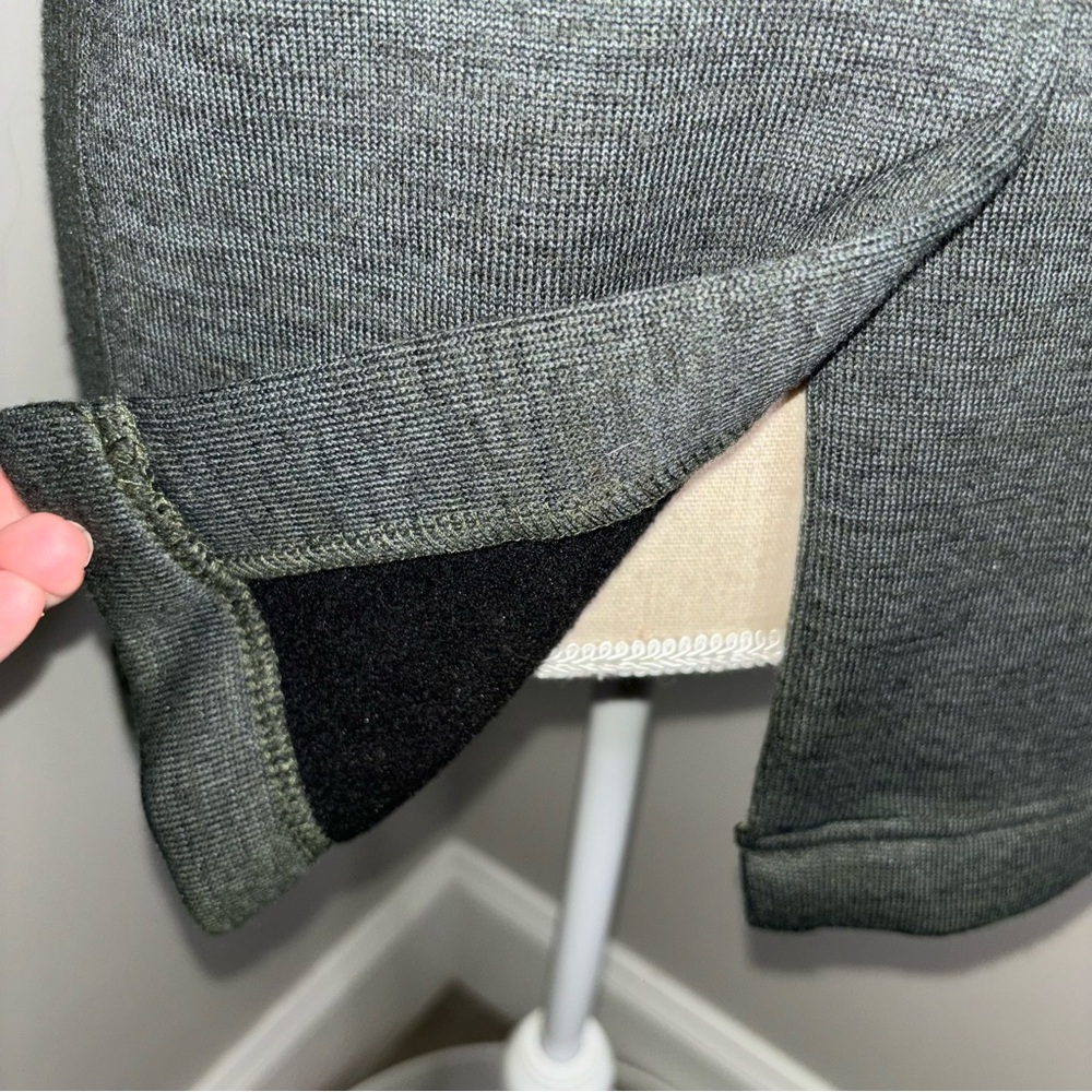 Market & Spruce olive green soft knit pea coat jacket size Small - Picture 8 of 10